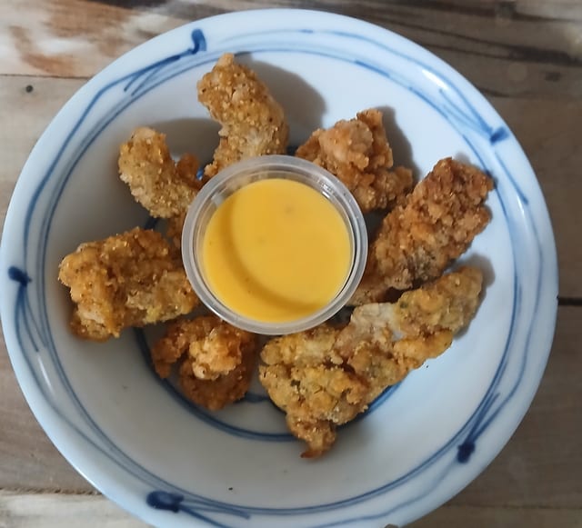 Tye Tye Curry Fried Chicken Fingers.